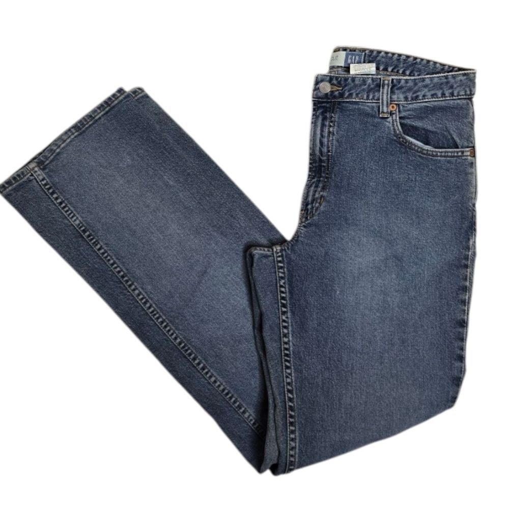 VINTAGE Y2K Gap boot cut flare mid low rise medium wash jeans 12